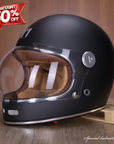 Casco integrale revenge  nero opaco visiera bubble + visiera trasparente liscia