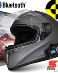 Casco integrale con interfono bluetooth integrato