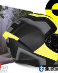 Casco integrale airoh st 501 fibra con interfono nero giallo