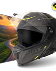 Casco modulare n967 synchro nero giallo